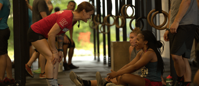 female trainer and clients